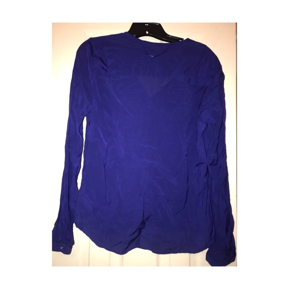 ZARA WOMAN (M) - BLUE BLOUSE GOLD BUTTONS EUC - Picture 2 of 6